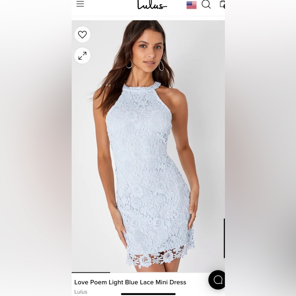 Lulu’s Love Poem Mini Dress, light blue